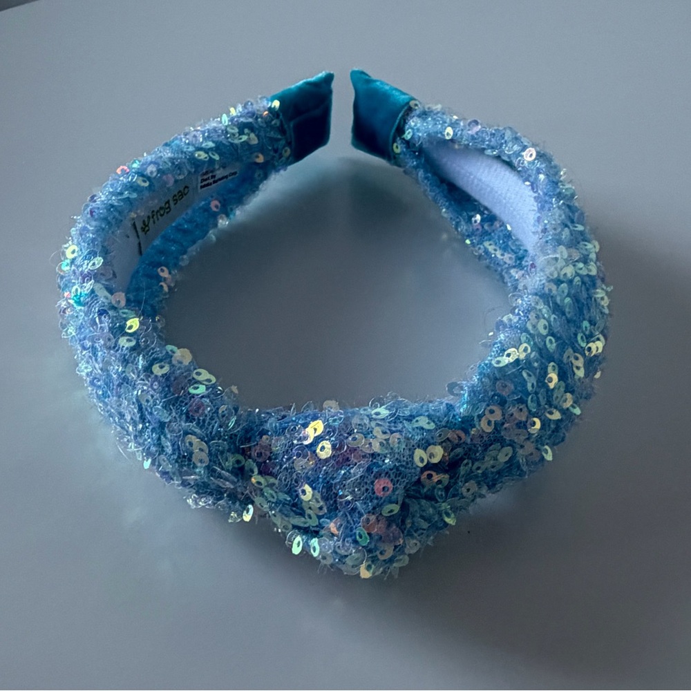 Sparkling Blue Sequin Headband